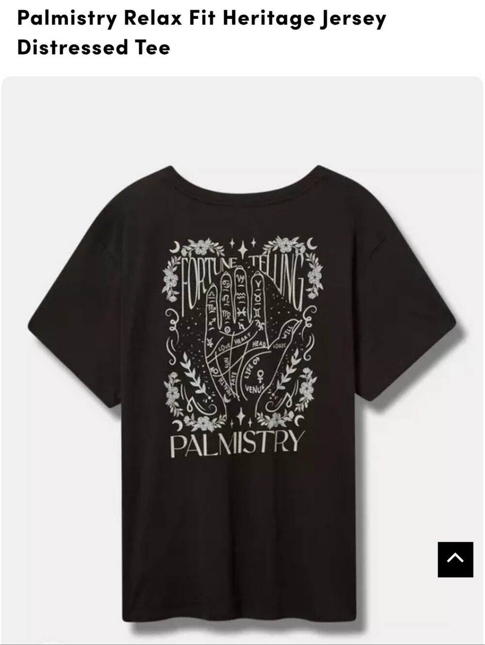 NWT Torrid Black Mystical Palmistry Tee - Picture 7 of 7
